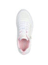 Sneakers bianche da bambina con soletta Memory Foam Skechers Uno Lite - Easy Zip