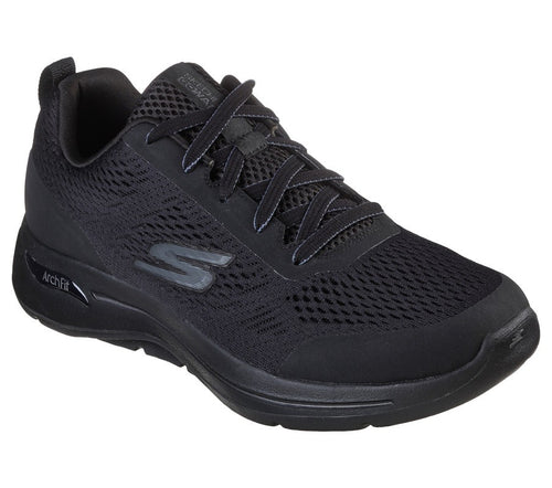 Skechers - Go Walk Arch Fit, Scarpe da ginnastica, Uomo, Black Textile Synthetic Trim