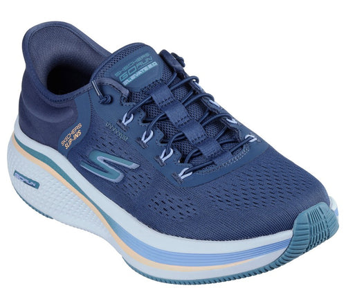 Skechers Go Run Elevate 2.0 Banyan - Sneaker da donna senza lacci, senza mani, Blu navy/Teal