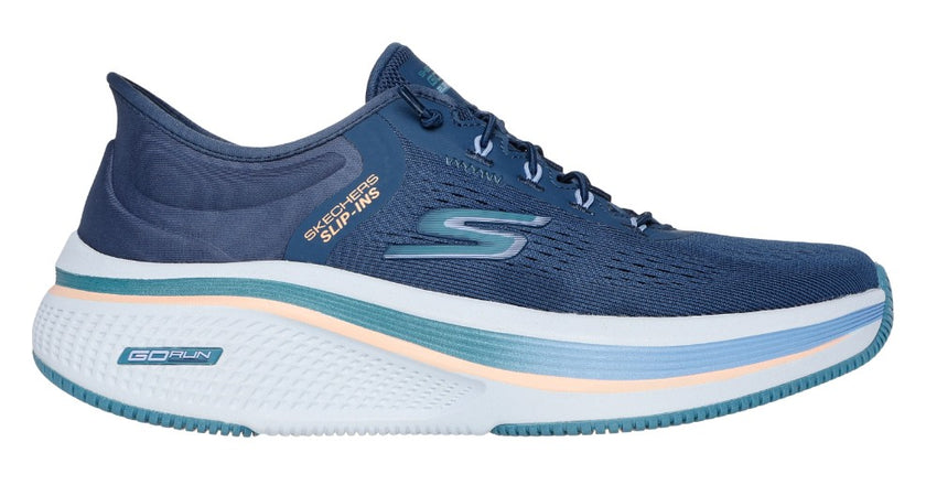 Skechers Go Run Elevate 2.0 Banyan - Sneaker da donna senza lacci, senza mani, Blu navy/Teal