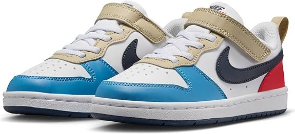 Scarpe Nike Court Borough Low (PS) White/Thunder Blue/Crimson