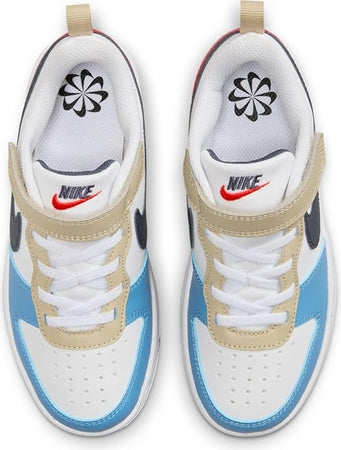 Scarpe Nike Court Borough Low (PS) White/Thunder Blue/Crimson