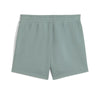 PUMA Ess Script High-Waist Shorts 5, Pantaloncini Lavorati a Maglia Donna, Green Moon