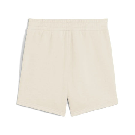 PUMA Ess Script High-Waist Shorts 5", Pantaloncini Lavorati a Maglia Donna, Alpine Snow