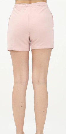 PUMA Ess Script High-Waist Shorts 5", Pantaloncini Lavorati a Maglia Donna, Rose Quartz
