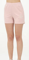 PUMA Ess Script High-Waist Shorts 5, Pantaloncini Lavorati a Maglia Donna, Rose Quartz