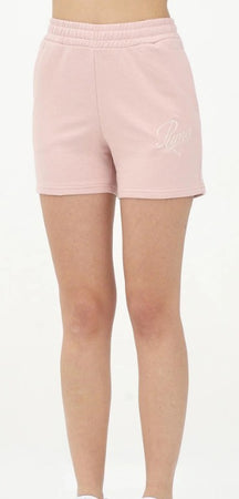 PUMA Ess Script High-Waist Shorts 5", Pantaloncini Lavorati a Maglia Donna, Rose Quartz