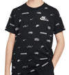 Nike K Nsw Tee Aop Big Kids' T-shirt Black