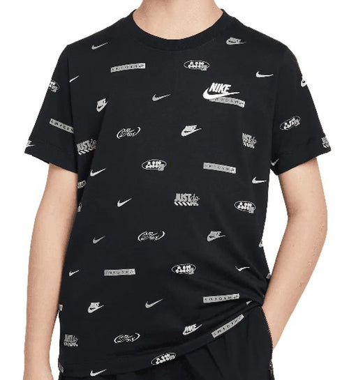 Nike K Nsw Tee Aop Big Kids' T-shirt Black