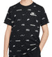 Nike K Nsw Tee Aop Big Kids' T-shirt Black