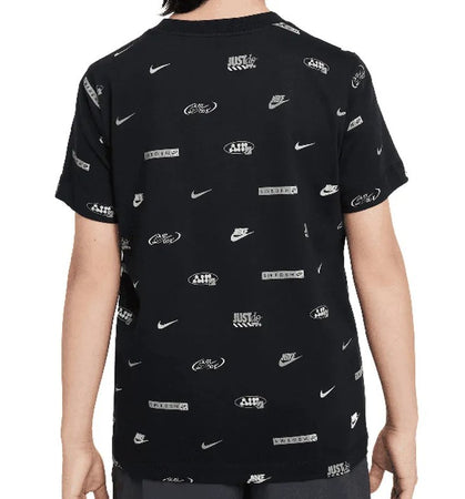Nike K Nsw Tee Aop Big Kids' T-shirt Black
