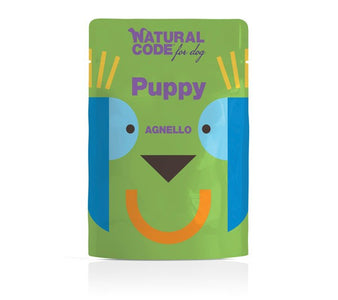 Natural Code Busta gusto Agnello Cibo umido per Cani Cuccioli