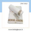 Set Asciugamani Creole Firenze Balza lino con pizzo  Spugna di Cotone