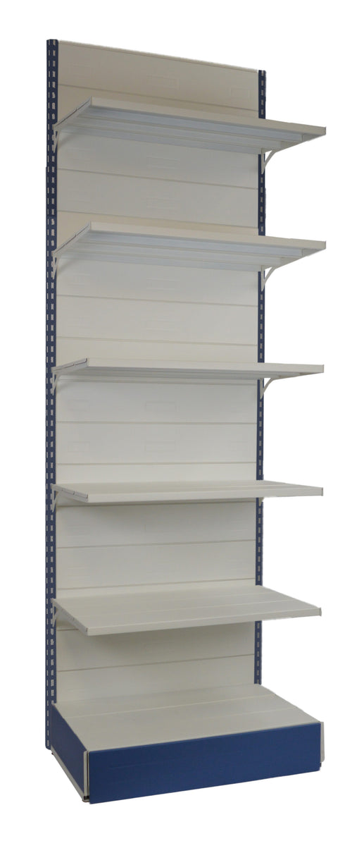 Scaffalatura da negozio a parete in metallo verniciato cm. 100x60x300h