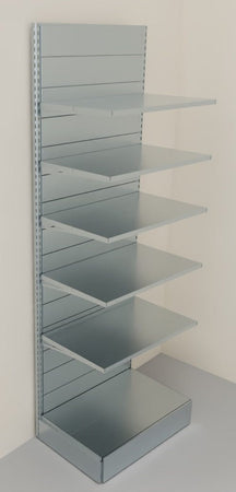 Scaffale in metallo zincato per arredo negozio cm. 100x60x300h