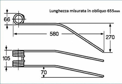 Dente giroandanatore adattabile Cimac e Gherardi confezione da 2 pezzi