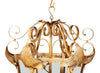 Biscottini Lanterna in ferro battuto finitura crema anticata lampadario soffitto realizzata