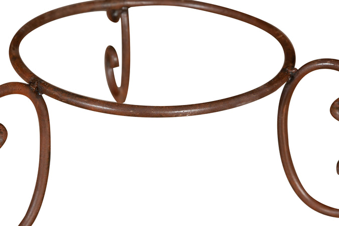 Biscottini Biscottini Base Portavasi Ferro Battuto 40x19x40 Forgiato Mano Diam 30.5