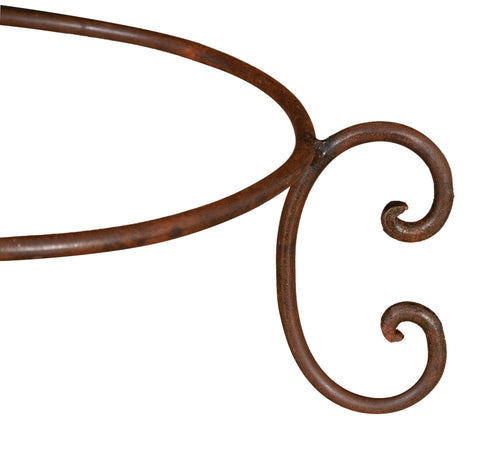 Biscottini Biscottini Base Portavasi Ferro Pieno Forgiato Mano 55x55x22 Supporto Vasi