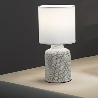 Abat-jour moderna Perenz PROVENZA 6694 B E14 LED ceramica tessuto lampada tavolo