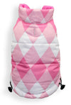 Piumino per cani reversibile Puffer Pink