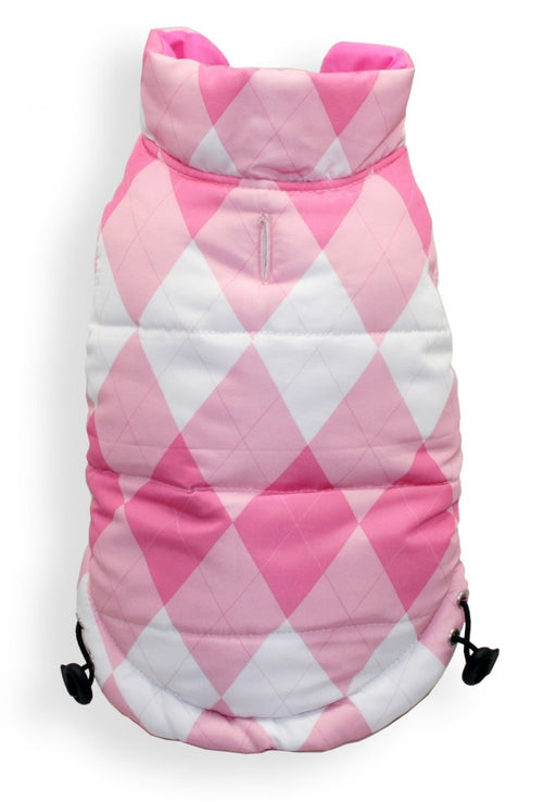 Piumino per cani reversibile Puffer Pink