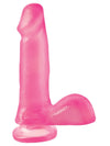 Dildo ventosa Basix Rubber 6 Realistic Dong Pink 16 cm