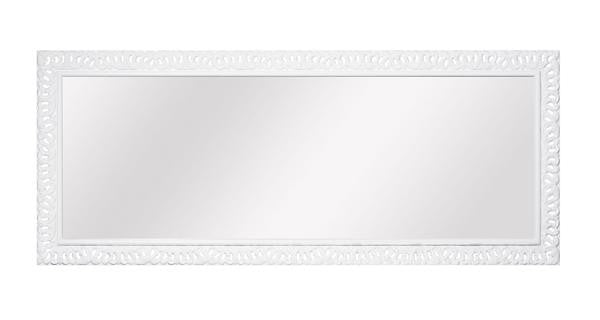 MOBILI2G - Specchiera laccata bianco lucido rettangolare Misure: 90 x 200 x 4