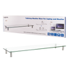 Stand Supporto da Scrivania in Vetro Trasparente per Monitor e Laptop