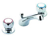 BATTERIA LAVABO SERIE SCUDETTO con scarico automatico cromato e piletta
