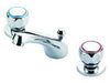 BATTERIA LAVABO SERIE SCUDETTO con scarico automatico cromato e piletta