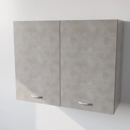 Pensile Cucina in Legno Nobilitato Cemento con  Ante Altezza 72 cm