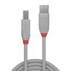 LINDY CAVO USB ANTHRA LINE 2.0 TIPO A MASCHIO A B MASCHIO 3MT DOPPIA SCHERMATURA GUSCIO IN PVC GRIGIO 10 ANNI DI GARANZIA