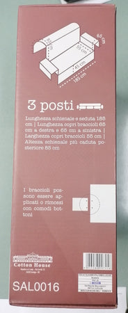 COTTON HOUSE - SALVADIVANO DOUBLE FACE 3 POSTI 185X85CM TORTORA