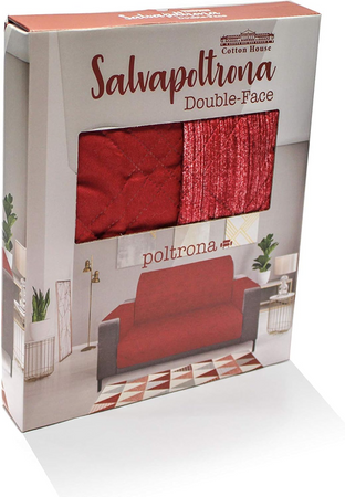 COTTON HOUSE - SALVAPOLTRONA DOUBLE FACE 80X45CM ROSSA