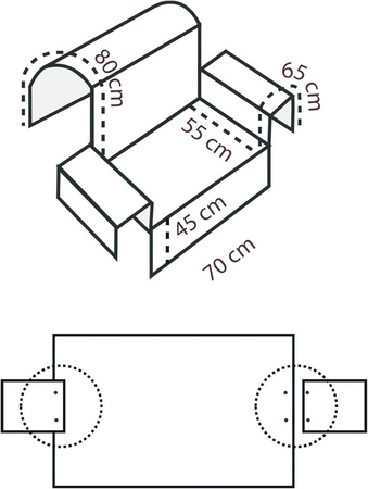 COTTON HOUSE - SALVAPOLTRONA DOUBLE FACE 80X45CM ROSSA