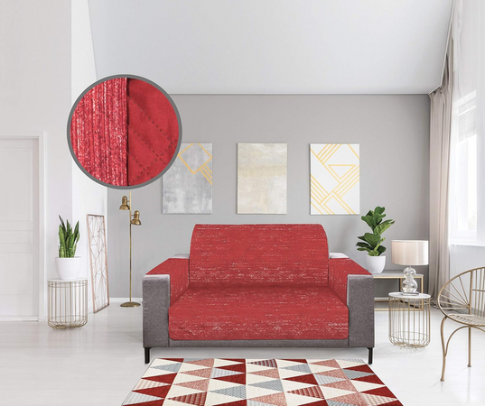 COTTON HOUSE - SALVAPOLTRONA DOUBLE FACE 80X45CM ROSSA