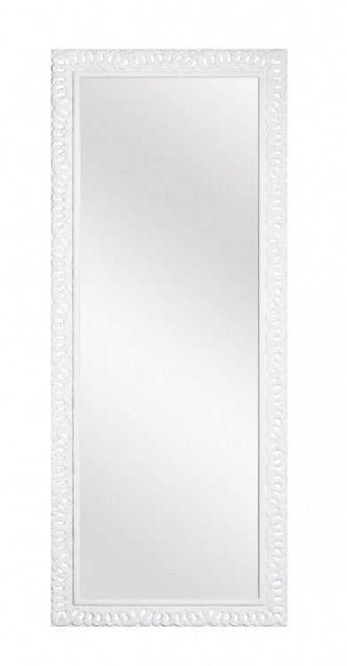 MOBILI2G - Specchiera laccata bianco lucido rettangolare Misure: 90 x 148 x 4