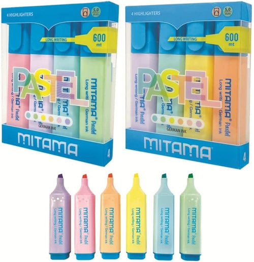 MITAMA - 4 EVIDENZIATORI PASTEL PUNTA 5mm****