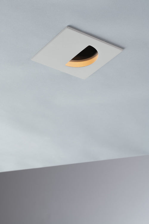 Struttura incasso bianco foro mezza luna 8,5x8,5x4,2cm