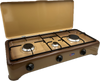 Fornello a Gas Gpl 3 Fuochi con Valvola di Sicurezza Marrone Sfumato mod. 5324SFGPS