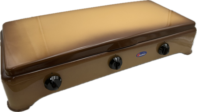 Fornello a Gas Gpl 3 Fuochi con Valvola di Sicurezza Marrone Sfumato mod. 5324SFGPS