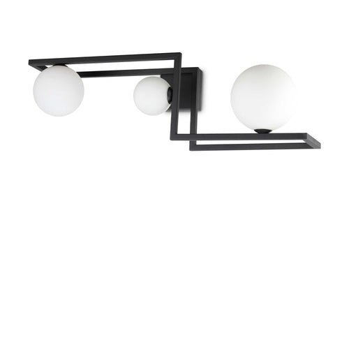 Lampada Da Soffitto ANGOLO PL3 NERO