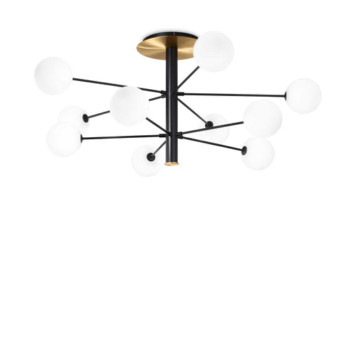 Lampada Da Soffitto COSMOPOLITAN PL10 NERO OTTONE