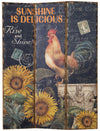 Biscottini Separé 'GALLO' con stampa monofacciale su tela in juta grezza L45xPR9xH183 cm