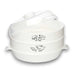 Vaporiera per Microonde 2.4lt Ideale per Cucinare Carne Pesce Verdure 2Livelli