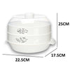 Vaporiera per Microonde 2.4lt Ideale per Cucinare Carne Pesce Verdure 2Livelli