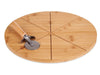 Tagliere Pizza Bambù 35cm con Rotella Taglia Pizza Ecologico e Robusto (8 Spicchi)