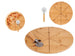 Tagliere Pizza Bambù 35cm con Rotella Taglia Pizza Ecologico e Robusto (8 Spicchi)