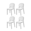 Sedia in Termoplastica Kit 4pz Sedie Impilabili Resistenti Sala da Pranzo Cucina